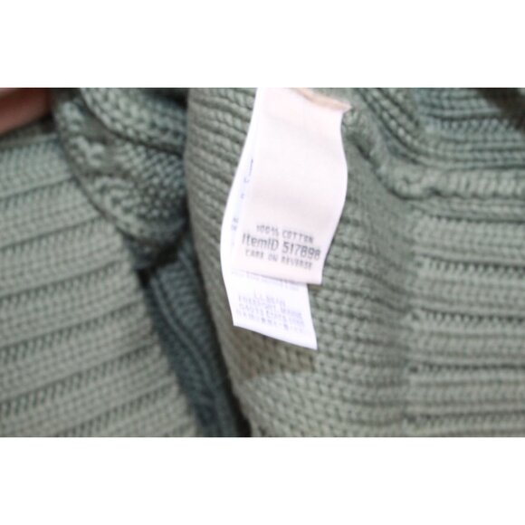 LL Bean Double L Cable Sweater Crewneck Bay Leaf Size Small - Picture 6 of 10